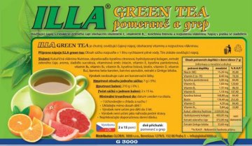 ILLA GREEN TEA POMERANČ+GREP, 15+15 sáčků